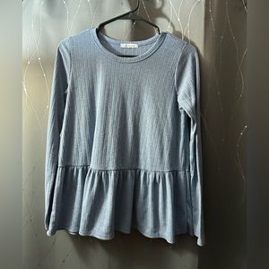 Long Sleeve Blouse Baby Blue